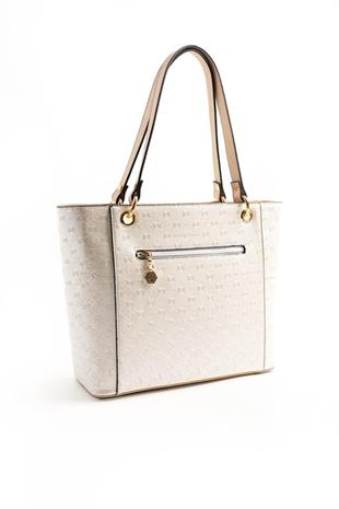 Silver & Polo SP1176 Kadın Omuz Çantası Logolu Sedef-S.Nut