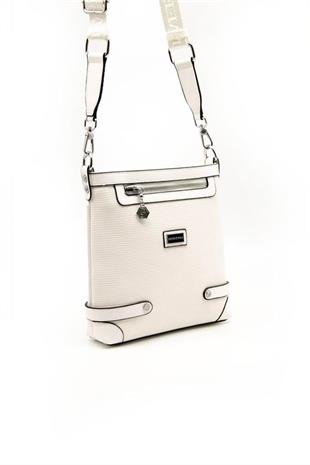 Silver & Polo SP1120 Kadın Çapraz Çanta Petek Beyaz