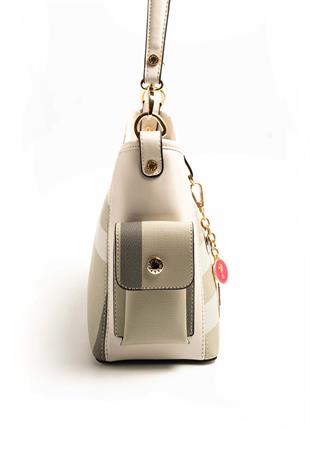 Silver & Polo A.Yeşil - Kemik SP1183 Kadın Omuz Çantası