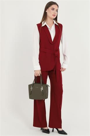 Silver & Polo SP1021 Kadın El Çantası Düz Zeytuni-Zeytuni