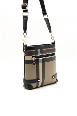 Silver & Polo SP1120 Kadın Çapraz Çanta Ekose Kahve-Siyah