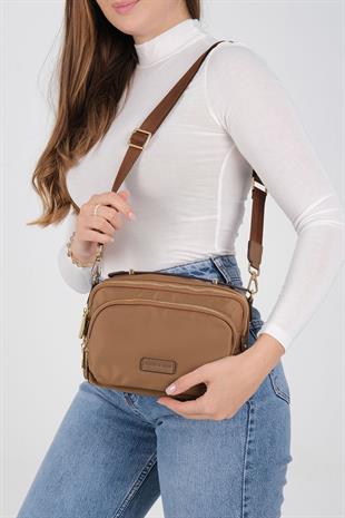 1221 Kadın Çapraz Çanta  Tütün-Kahve
