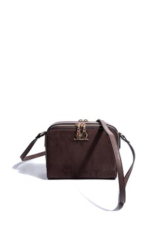 Silver & Polo SP888 Kadın Çapraz Çanta Süet Kahve
