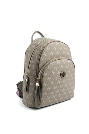 Silver & Polo SP1062 Kadın Sırt Çantası Monogram Y.Yeşil