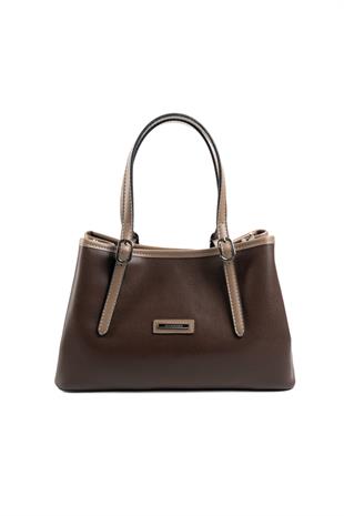 Silver & Polo Kahve - Vizon SP1252 Kadın El Çantası