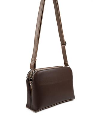 Silver & Polo SP623 Kadın Çapraz Çanta Düz Kahve-Vizon