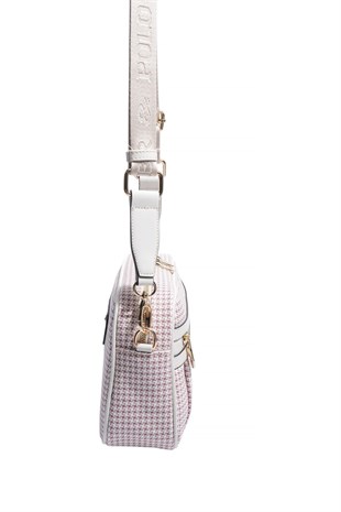 Silver & Polo SP1280 Kadın Çapraz Çanta King Desen Bordo-Kemik