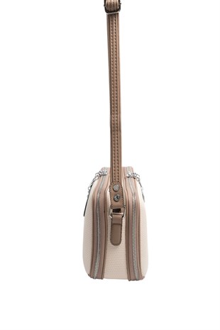 Silver & Polo SP899 Kadın Çapraz Çanta Petek Bej-Latte
