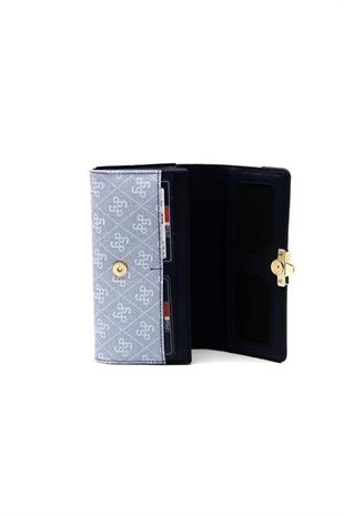 Silver & Polo SP979 Kadın Cüzdan & Kartlık Monogram Mavi-Lacivert