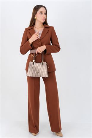 Silver & Polo Kahve Sarı - Kahve SP1205 Kadın El Çantası