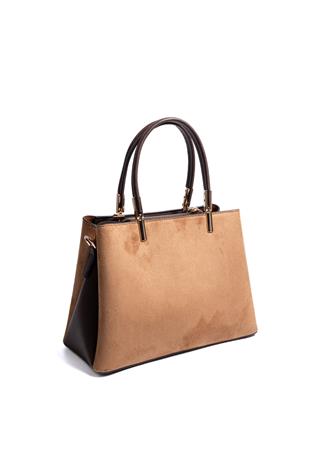 Silver & Polo SP1098 Kadın El Çantası Süet Taba-Kahve