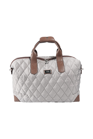 Silver & Polo SP1141 Kadın Seyahat Çantası Memory Gri-Kahve