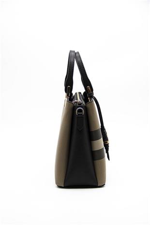 Silver & Polo SP969 Kadın El Çantası Ekose Kahve-Siyah