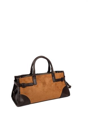 Silver & Polo SP1260 Kadın El Çantası Süet Taba-Kahve