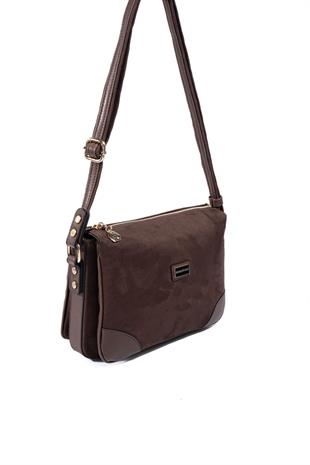 Silver & Polo SP784 Kadın Çapraz Çanta Süet Kahve