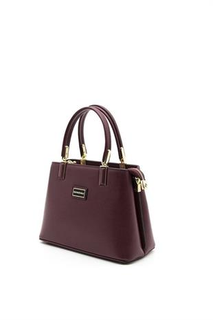 Silver & Polo SP987 Kadın El Çantası Düz Bordo-Bordo
