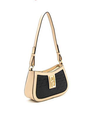 Silver & Polo SP1132 Kadın Çapraz Çanta Logolu Siyah-S.Nut