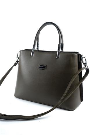 Silver & Polo SP924 Kadın El Çantası Düz Zeytuni