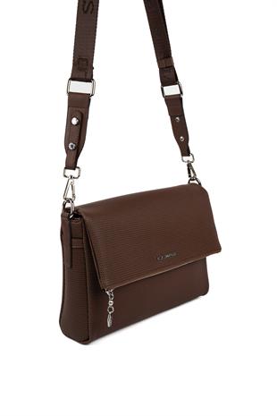 Silver & Polo SP963 Kadın Çapraz Çanta Petek Kahve