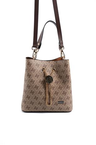 Silver & Polo Koyu Bej - Kahve SP967 Kadın Çapraz Çanta