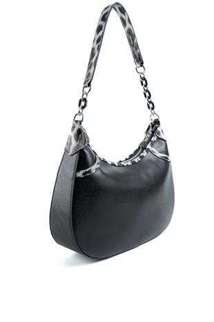 Silver & Polo Leopar Siyah SP1255 Kadın Omuz Çantası