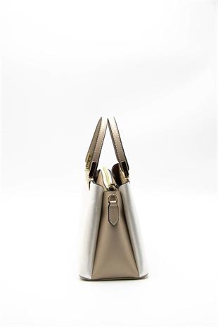 Silver & Polo SP913 Kadın El Çantası Logolu Sedef-S.Nut