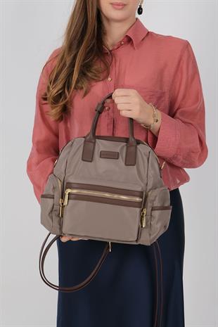 1211 Kadın Sırt Çantası  Kum-Kahve