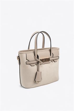 Silver & Polo SP1185 Kadın El Çantası Bej-Kum