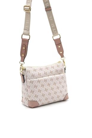 Silver & Polo SP1110 Kadın Çapraz Çanta Monogram Pembe-Somon