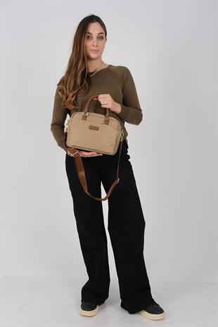 1217 Kadın El Çantası  Vizon-Camel
