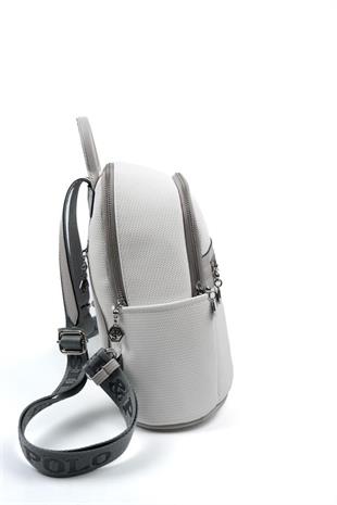 Silver & Polo SP1161 Kadın Sırt Çantası Petek Beyaz-A.Gri