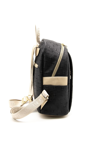 Silver & Polo SP926 Kadın Sırt Çantası Logolu Siyah-S.Nut