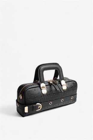 Silver & Polo SP1258 Kadın El Çantası Logolu Siyah