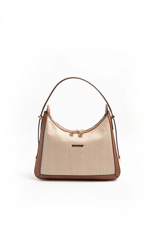 Silver & Polo Bej - Taba SP1187 Kadın Omuz Çantası
