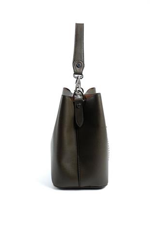 Silver & Polo SP967 Kadın Çapraz Çanta Düz Zeytuni