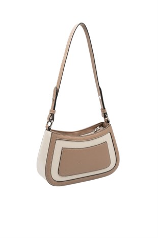 Silver & Polo SP1132 Kadın Çapraz Çanta Düz Bej-Latte