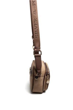 Silver & Polo SP1111 Kadın Çapraz Çanta Süet Vizon-Kahve
