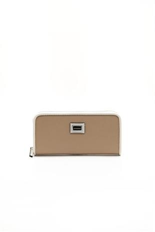 Silver & Polo SP665 Kadın Cüzdan & Kartlık Düz Nut-Kemik