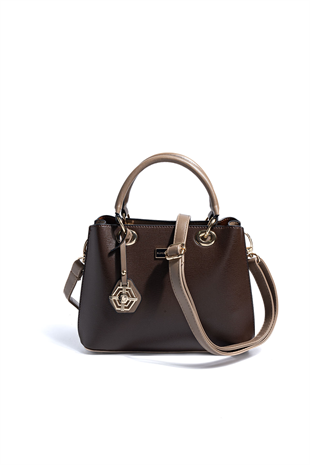 Silver & Polo SP1272 Kadın El Çantası Düz Kahve-Vizon