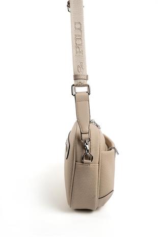 Silver & Polo SP1094 Kadın Çapraz Çanta Petek Bej-A.Taba