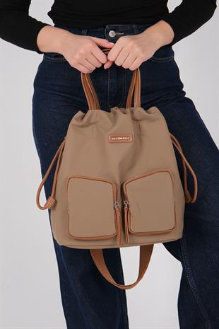 Silver & Polo SP1232 Kadın Sırt Çantası  Vizon-Taba