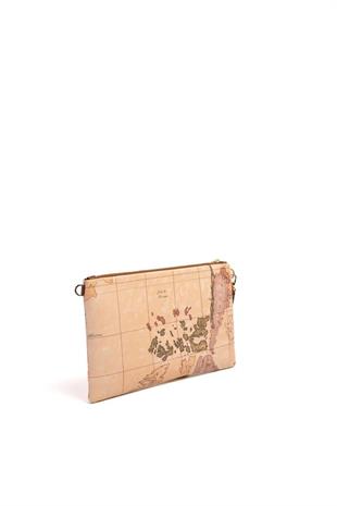 Silver & Polo SP1034 Kadın Portföy & Clutch Harita Pudra-A.Taba