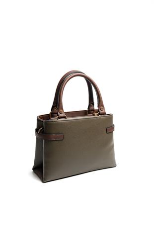 Silver & Polo SP1149 Kadın El Çantası Düz Zeytuni-Kahve