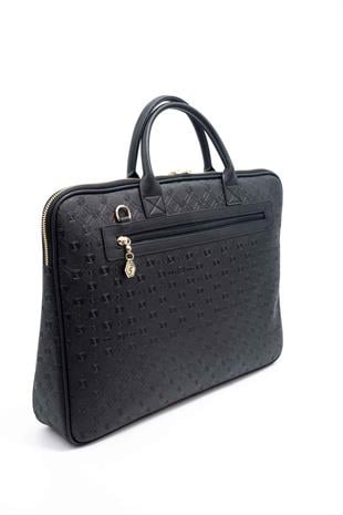 Silver Polo Siyah - Siyah Logolu Kadın Laptop ve Evrak Çantası SP1175