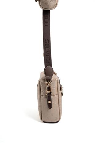 Silver & Polo SP1038 Kadın Çapraz Çanta Logolu Nut-Kahve