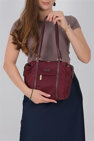 1215 Kadın Omuz Çantası  Bordo