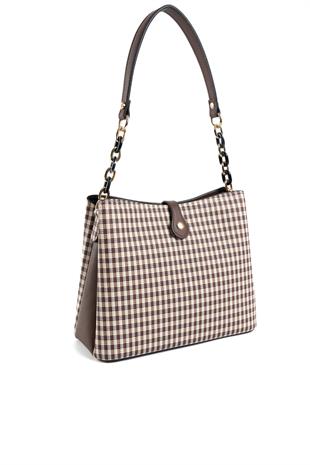 Silver & Polo Kahve Sarı - Kahve SP974 Kadın Omuz Çantası