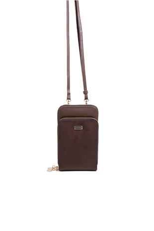 Silver & Polo SP1011 Kadın Telefon Çantası Hasır Kahve