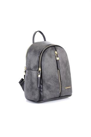 Silver & Polo SP901 Kadın Sırt Çantası Petek M.Gümüş-Siyah