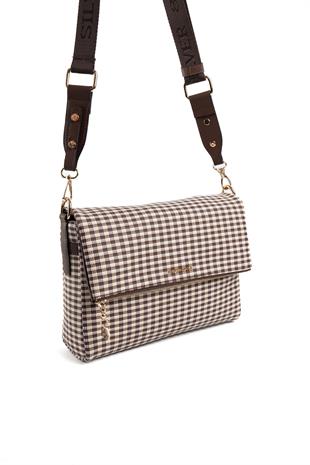 Silver & Polo Kahve Sarı - Kahve SP963 Kadın Çapraz Çanta